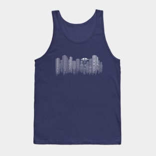 UFO Abduction City Skyline Tank Top